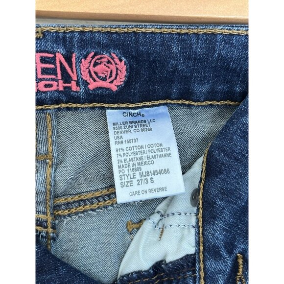 Cinch Women's Slim Fit Dark Wash Mid Rise Lynden Jean MJ81454086 Size 27/3 - Picture 5 of 10